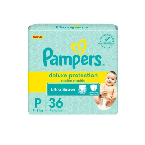 Pampers Deluxe Prot Peq  X 36